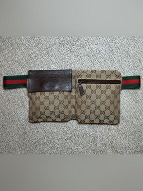 Gucci GG Supreme Belt Bag 28566 Web Stripe • Clean Interior • Great Condition